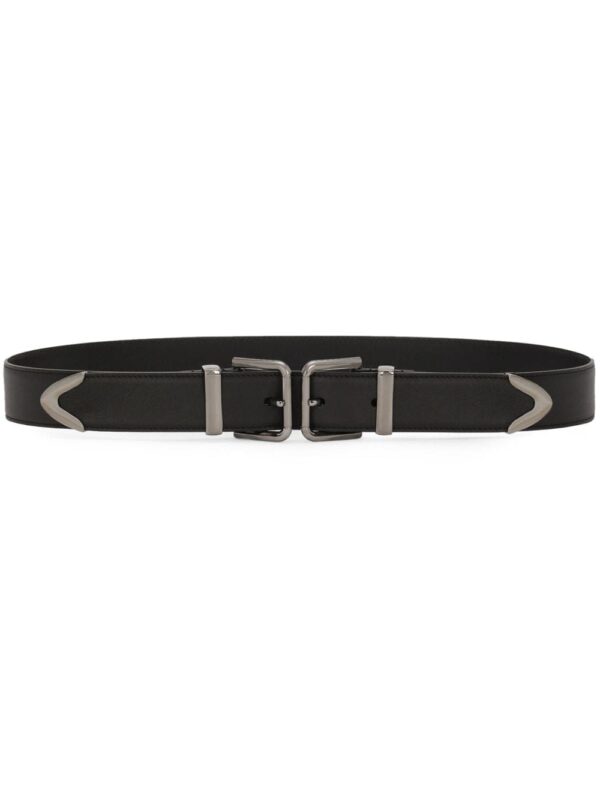 Louis Vuitton skull-buckle leather belt