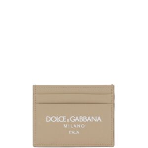 Dolce & Gabbana logo-print leather cardholder