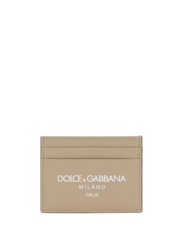 Dolce & Gabbana logo-print leather cardholder