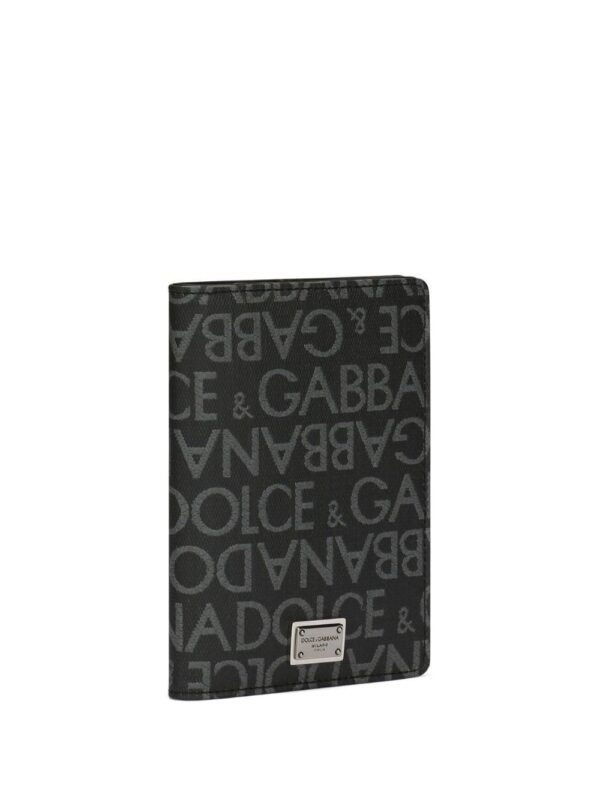 Dolce & Gabbana logo-plaque jacquard cardholder - Image 3