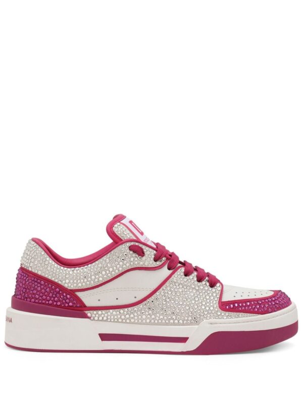 Dolce & Gabbana crystal-embellished leather sneakers