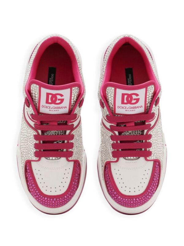 Dolce & Gabbana crystal-embellished leather sneakers - Image 4