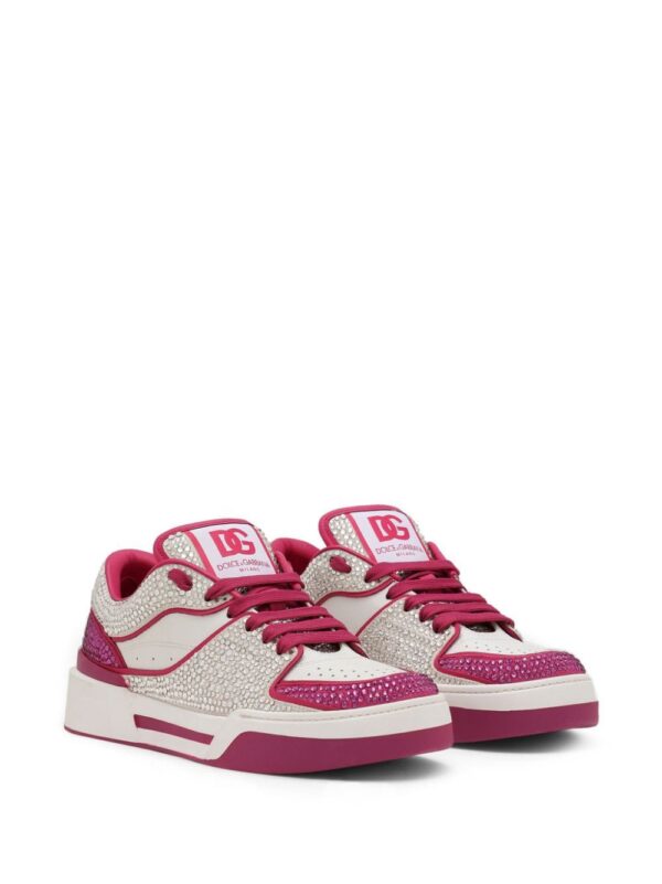 Dolce & Gabbana crystal-embellished leather sneakers - Image 2
