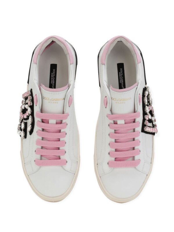Dolce & Gabbana Portofino rhinestone-logo sneakers - Image 4
