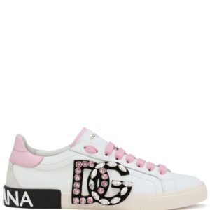 Dolce & Gabbana Portofino rhinestone-logo sneakers