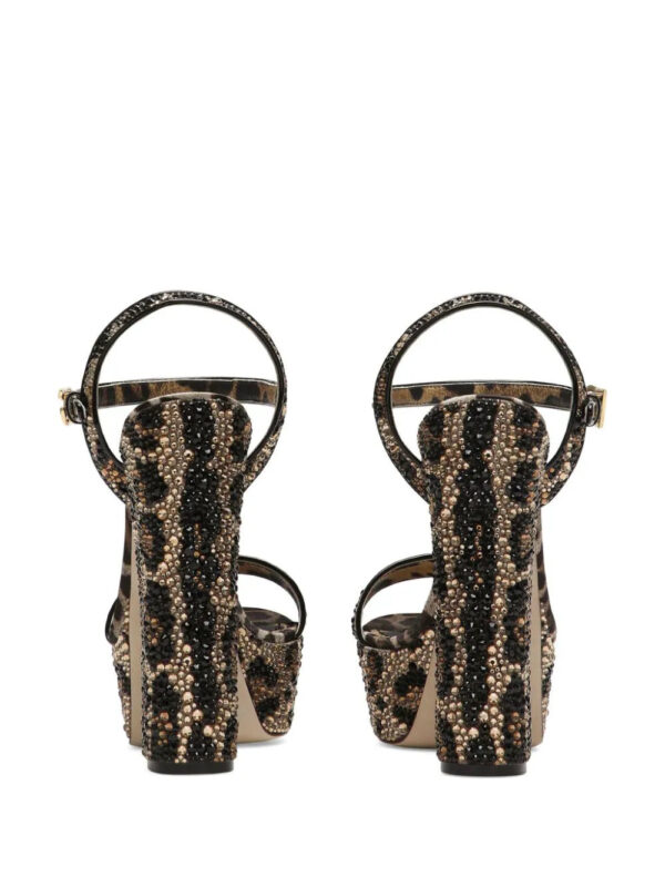 Dolce & Gabbana  105mm leopard-print platform sandals - Image 3