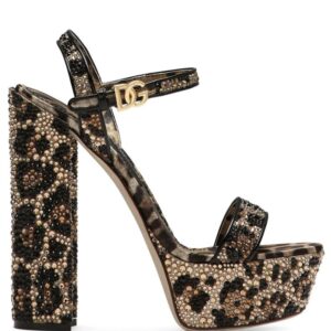 Dolce & Gabbana  105mm leopard-print platform sandals