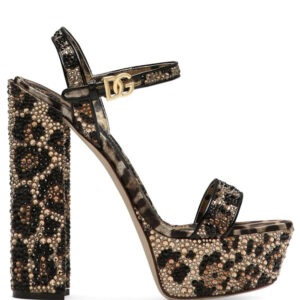 Dolce & Gabbana  105mm leopard-print platform sandals