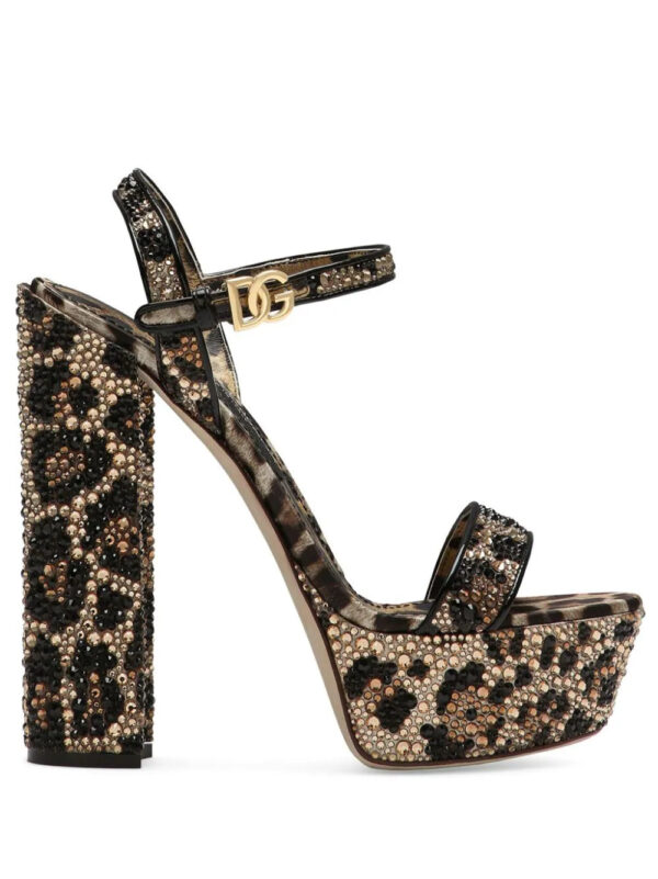 Dolce & Gabbana  105mm leopard-print platform sandals