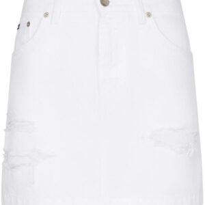 Dolce & Gabbana distressed denim miniskirt