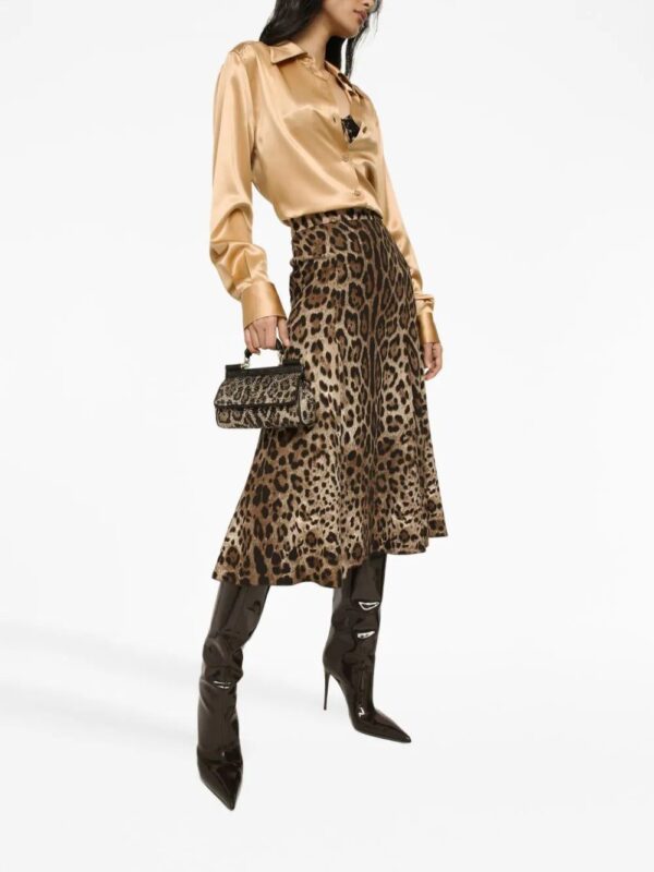 Dolce & Gabbana  leopard-print high-waisted skirt - Image 2