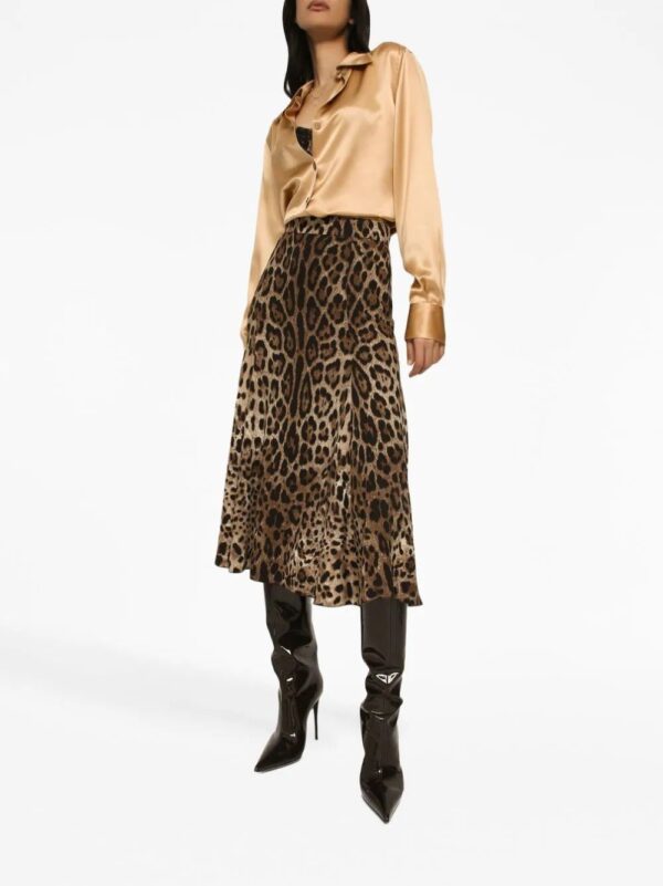 Dolce & Gabbana  leopard-print high-waisted skirt - Image 3
