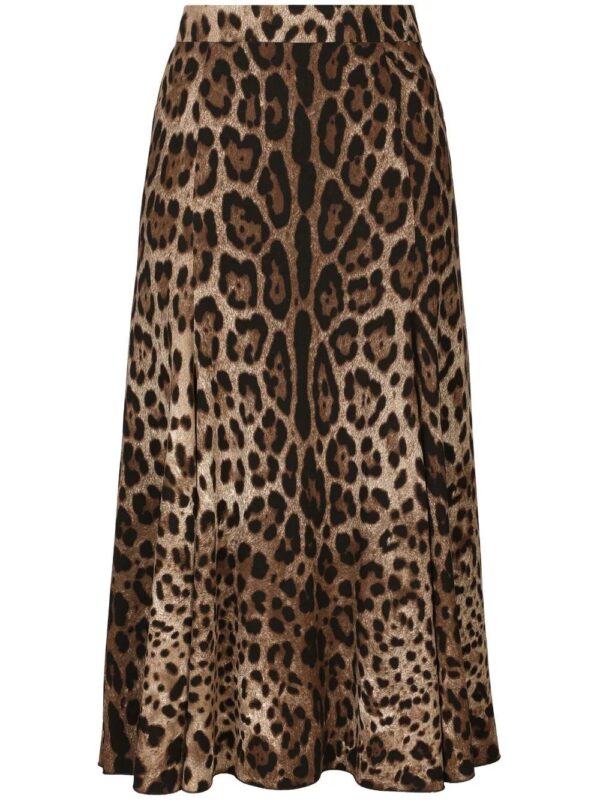 Dolce & Gabbana  leopard-print high-waisted skirt
