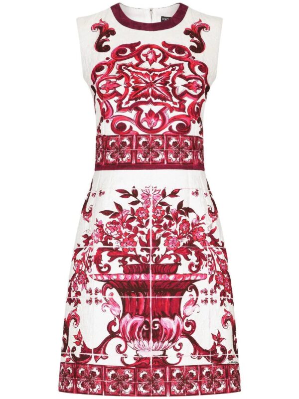 Dolce & Gabbana  Majolica-print brocade mini dress
