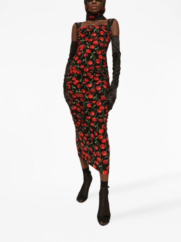 Dolce & Gabbana  cherry-print midi dress - Image 2