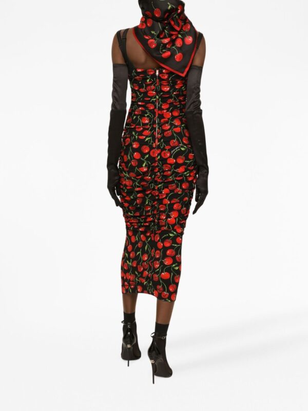 Dolce & Gabbana cherry-print midi dress - Image 3