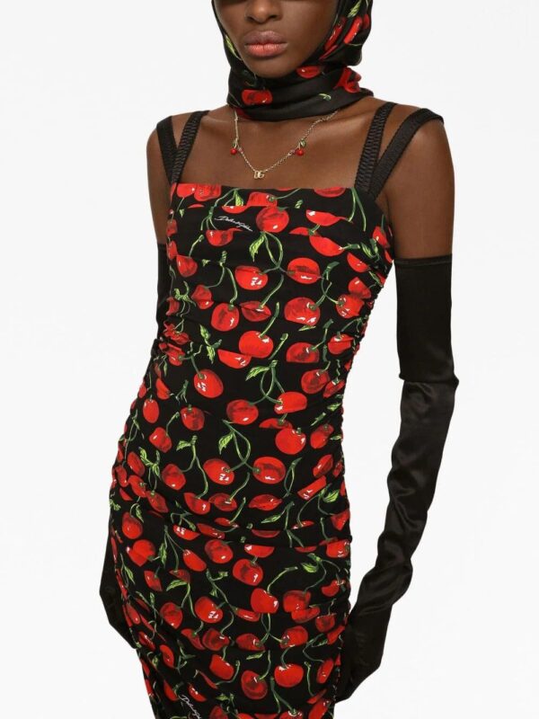 Dolce & Gabbana  cherry-print midi dress - Image 4