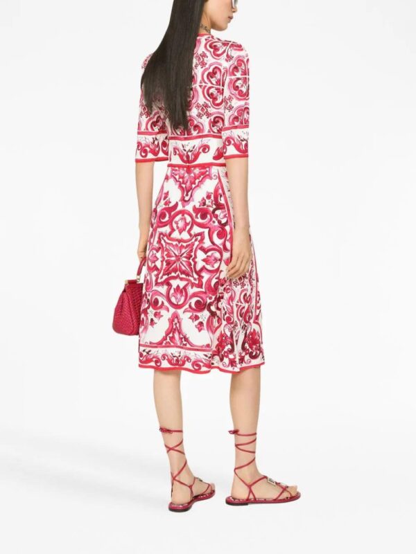 Dolce & Gabbana  Majolica-print midi dress - Image 3