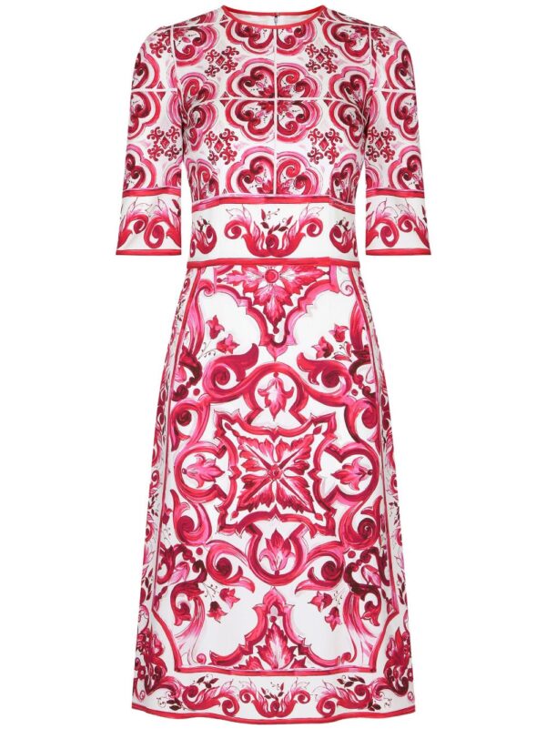 Dolce & Gabbana Majolica-print midi dress