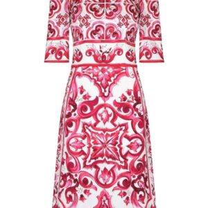 Dolce & Gabbana  Majolica-print midi dress