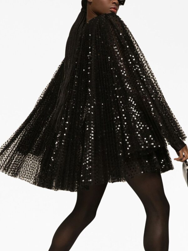 Dolce & Gabbana sequin-embellished flared minidress - Image 4