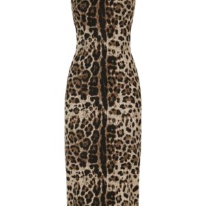 Dolce & Gabbana leopard-print sleeveless dress