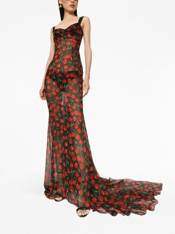 Dolce & Gabbana cherry-print maxi dress - Image 2