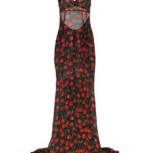 Dolce & Gabbana cherry-print maxi dress