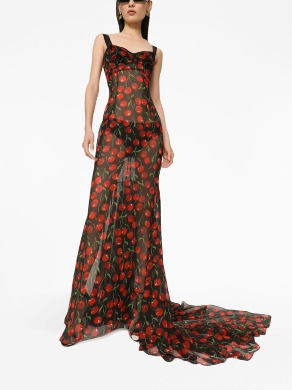 Dolce & Gabbana cherry-print maxi dress - Image 3
