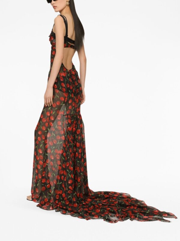 Dolce & Gabbana cherry-print maxi dress - Image 4