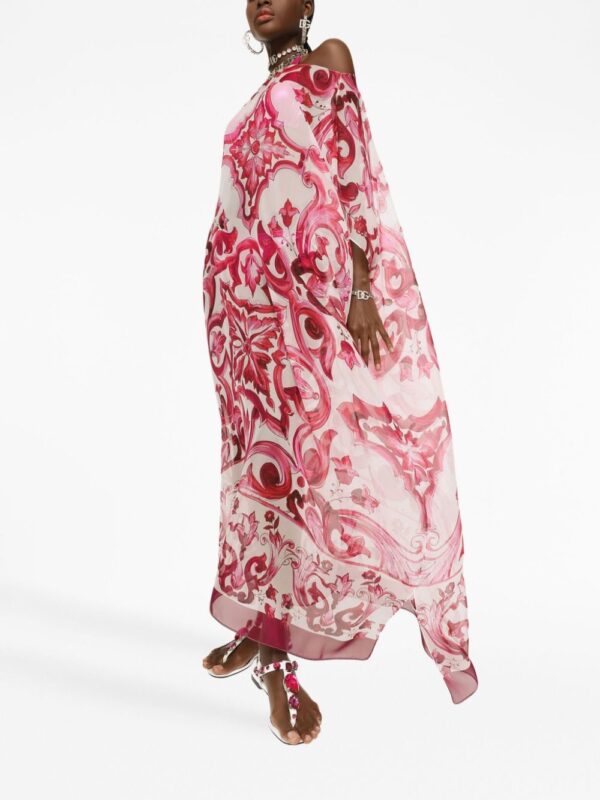 Dolce & Gabbana Majolica-print kaftan dress - Image 5