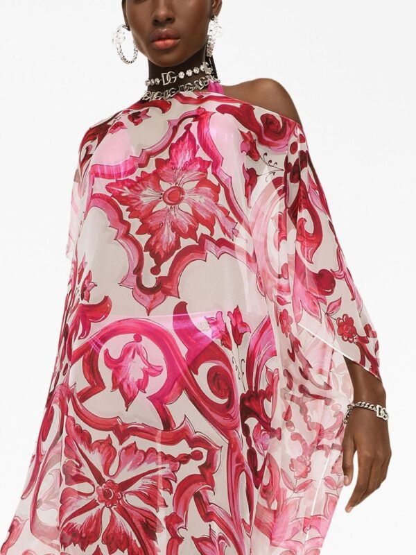 Dolce & Gabbana Majolica-print kaftan dress - Image 3