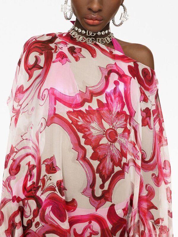 Dolce & Gabbana Majolica-print kaftan dress - Image 4