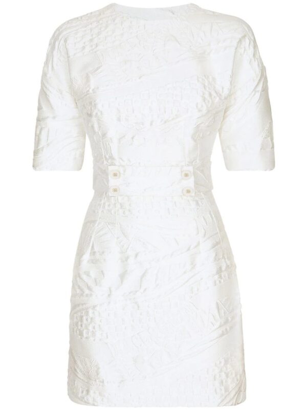 Dolce & Gabbana  jacquard short-sleeve minidress