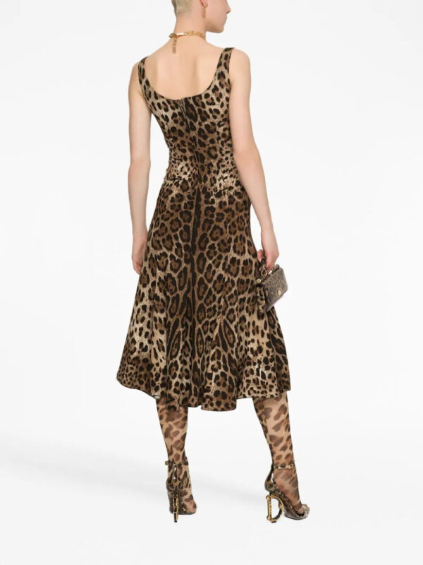 Dolce & Gabbana  leopard-print midi dress - Image 4