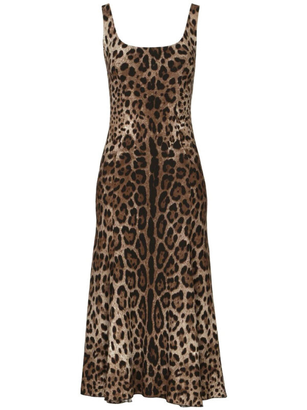 Dolce & Gabbana  leopard-print midi dress
