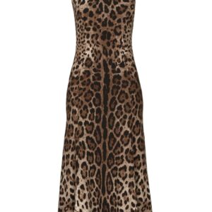 Dolce & Gabbana leopard-print midi dress