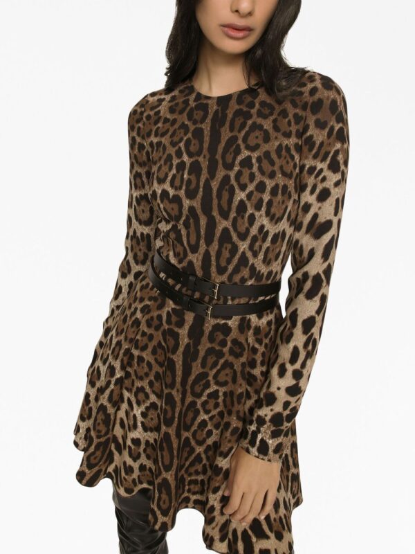 Dolce & Gabbana leopard-print short dress - Image 4