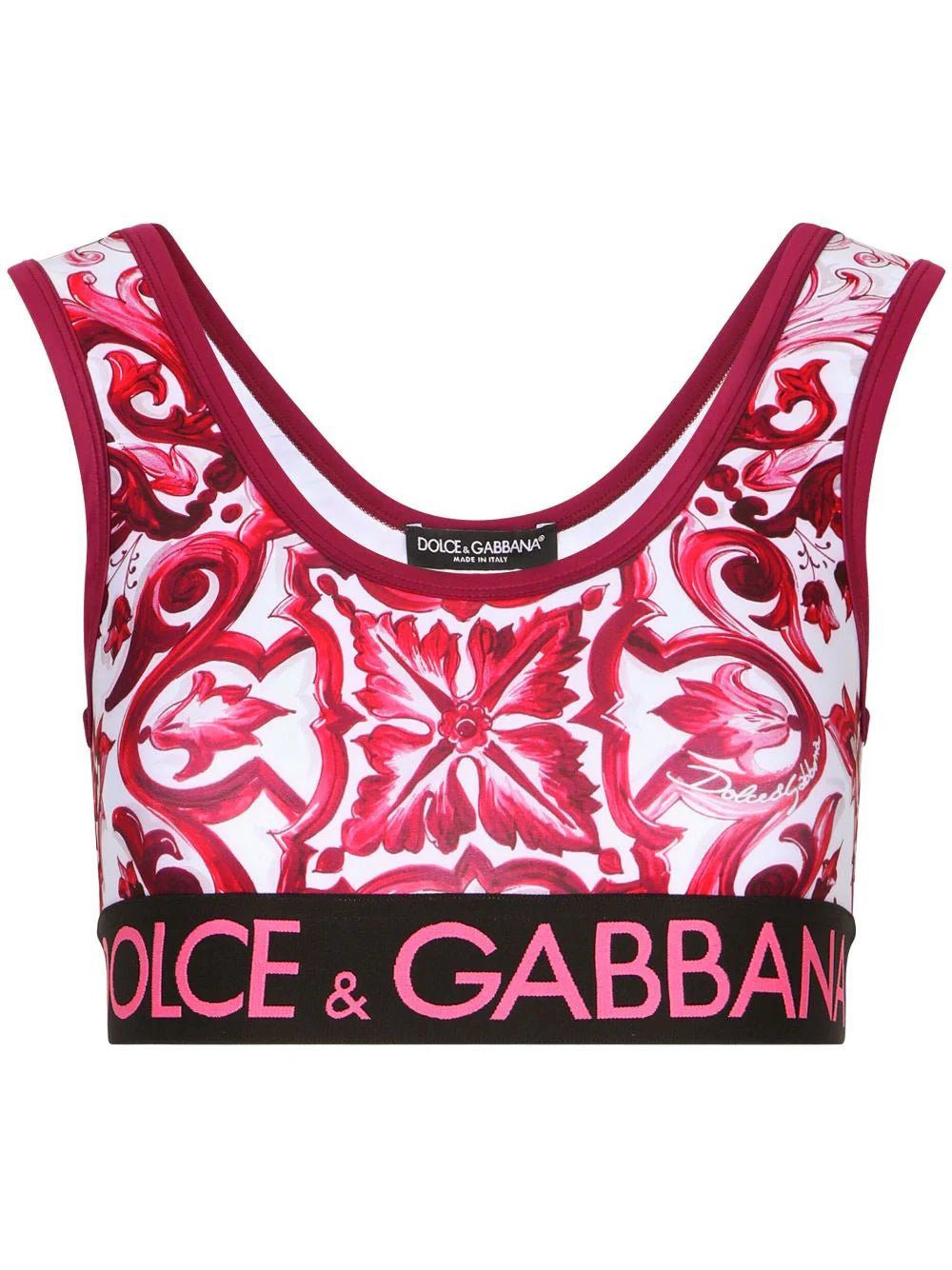 Dolce & Gabbana Majolica-print cropped top