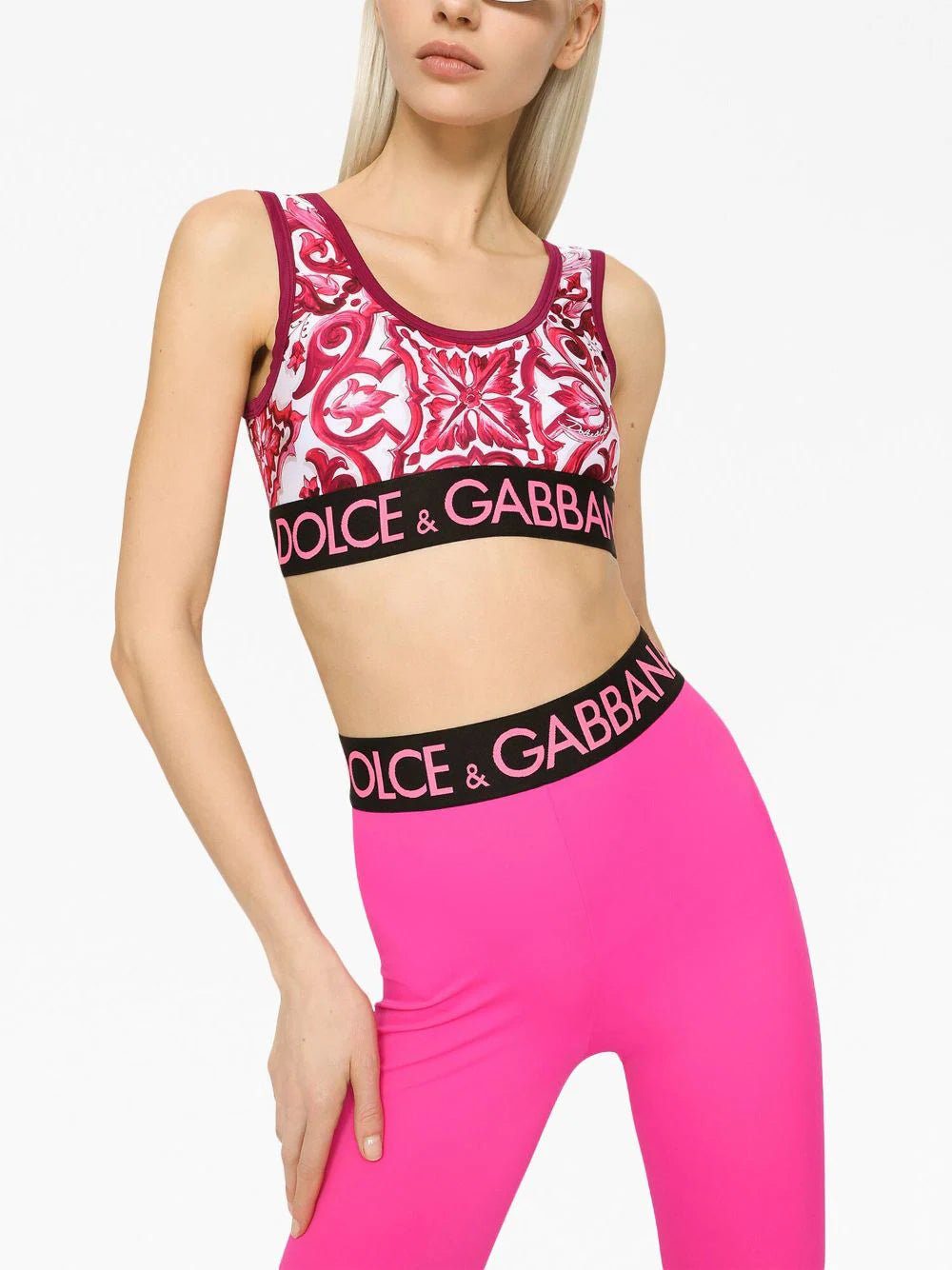 Dolce & Gabbana Majolica-print cropped top - Image 4
