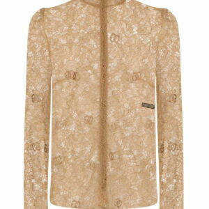 Dolce & Gabbana  sheer-lace high-neck blouse