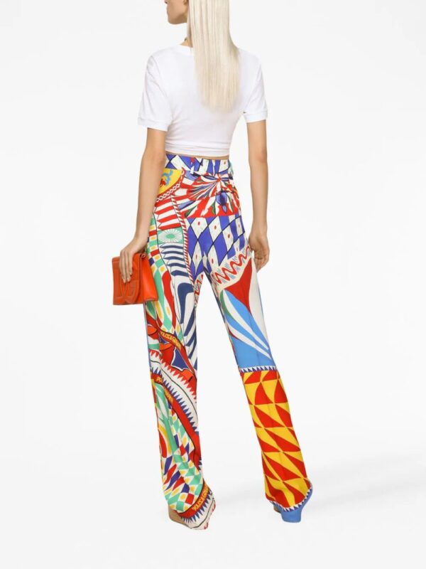 Dolce & Gabbana  logo-print waist-tie T-shirt - Image 4