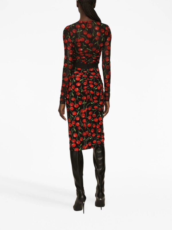 Dolce & Gabbana  cherry-print long-sleeve T-shirt - Image 4
