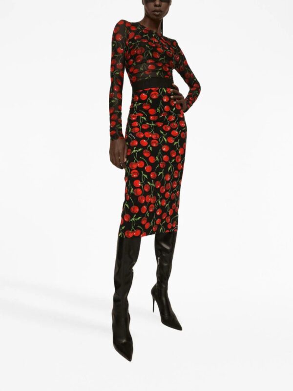 Dolce & Gabbana  cherry-print long-sleeve T-shirt - Image 2