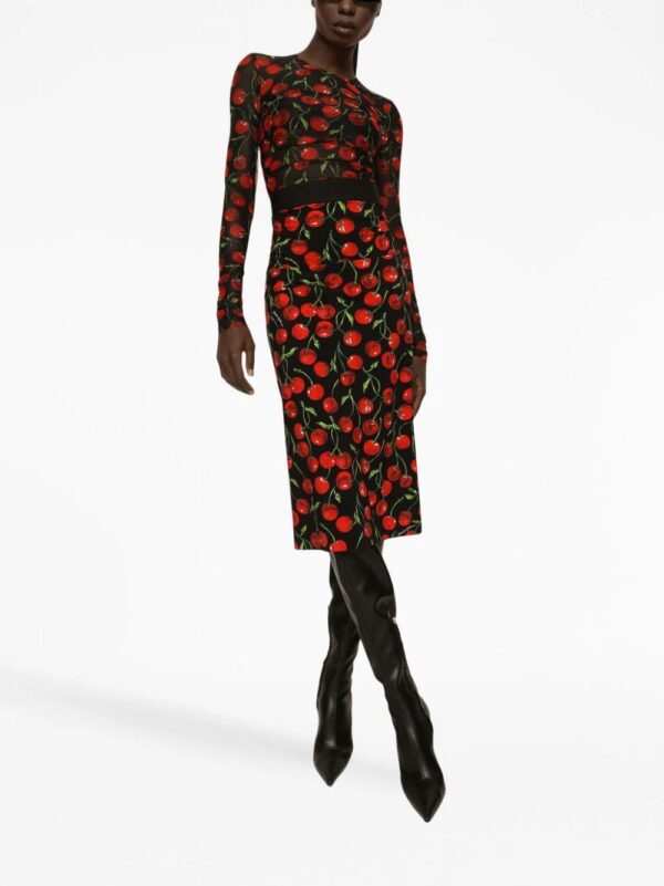 Dolce & Gabbana  cherry-print long-sleeve T-shirt - Image 3