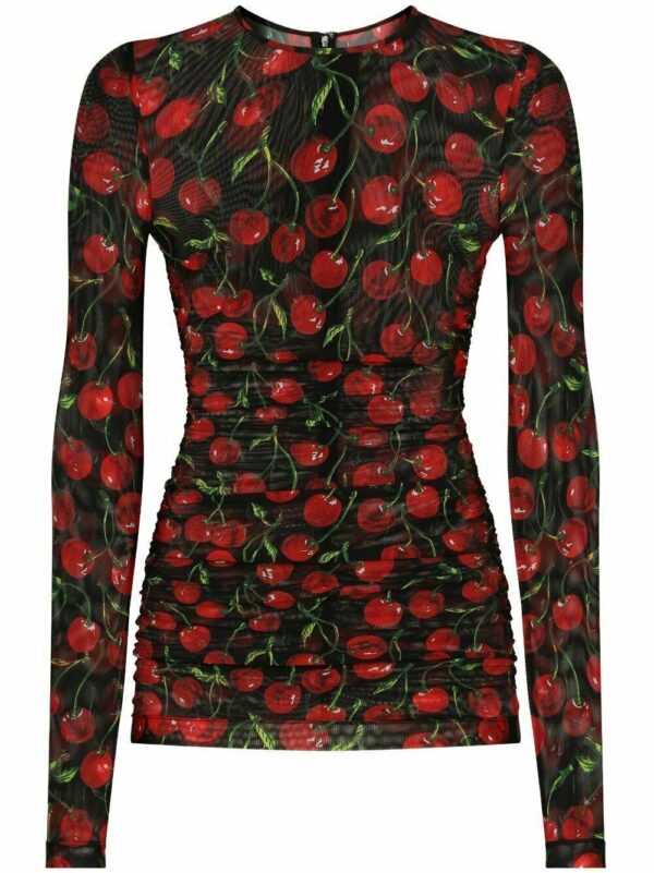 Dolce & Gabbana  cherry-print long-sleeve T-shirt