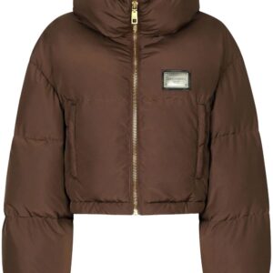 Dolce & Gabbana logo-plaque puffer jacket