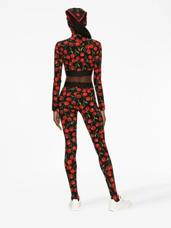 Dolce & Gabbana  cherry-print technical jersey leggings - Image 4