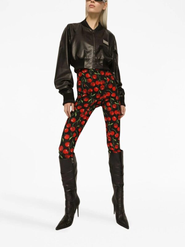 Dolce & Gabbana  high-waisted cherry-print leggings - Image 2