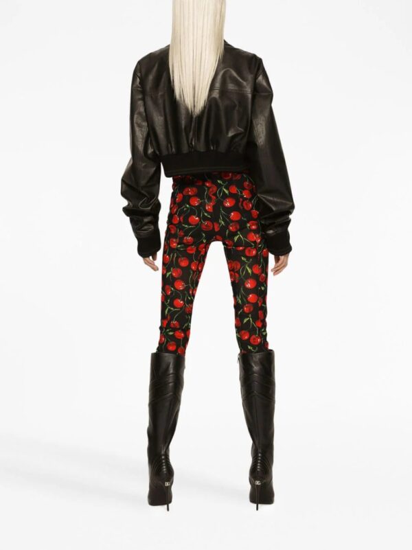 Dolce & Gabbana  high-waisted cherry-print leggings - Image 4